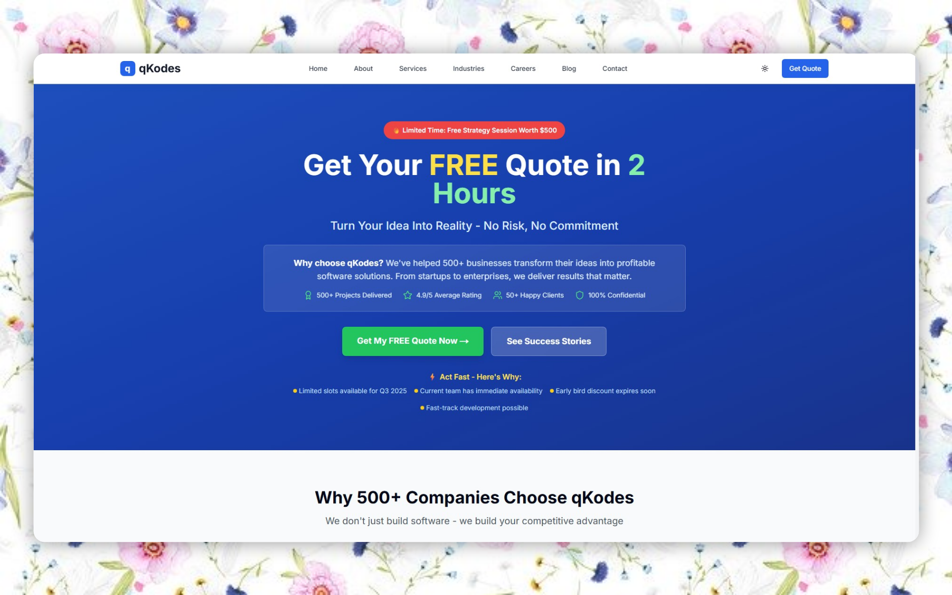 qKodes Contact Section